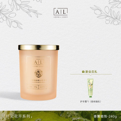 【AromaLight】240g温暖花香蜡烛