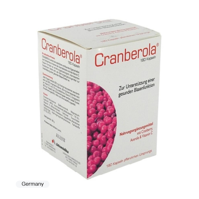 CRANBEROLA 蔓越莓胶囊 180粒 含针叶樱桃提取物和维生素 C