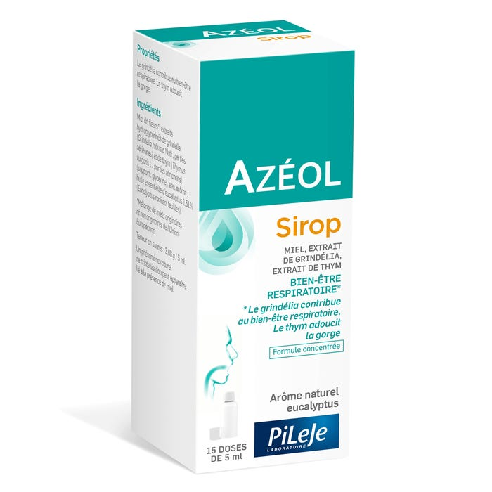 法国PILEJE Azeol咽喉呼吸道糖浆75ml