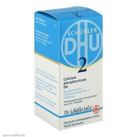 BIOCHEMIE DHU 2 磷酸钙D6小麦淀粉补钙片 200片/盒