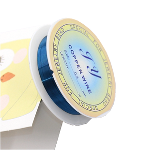 0.5/0.6mm漆包彩色纯铜线DIY手工饰品创作材料花艺穿珠铜丝马达线