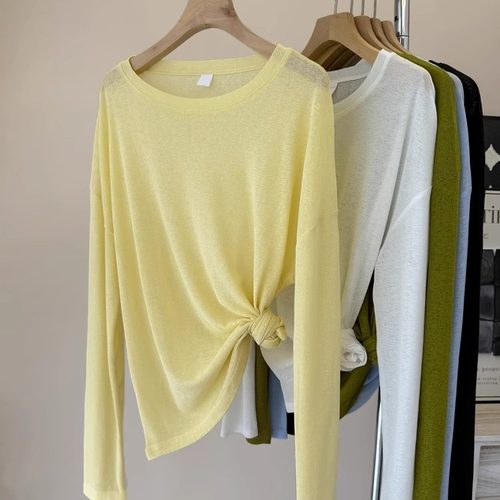 夏季2025新款微透薄款防晒罩衫