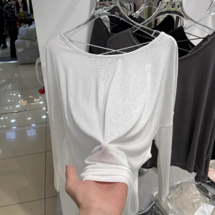 200斤上衣罩衫 性感露背慵懒风t恤针织衫 女夏面膜t血防晒胖mm大码