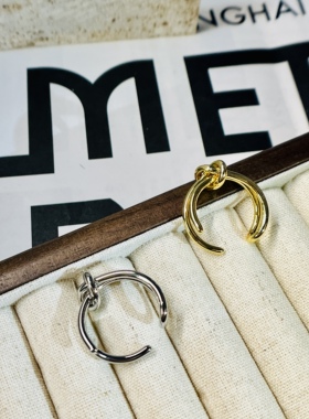 打结戒指铜开口可调节日韩风女