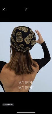 WhereWhere原创印尼手工蜡染布方巾头巾图腾系列人头法老