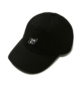 Earthling 黑色白色E标刺绣棒球帽鸭舌帽
