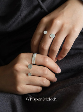 Whisper Melody 几何波纹U型戒指  简约时尚设计款S925银指缝戒指