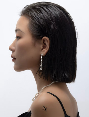 Iquraii Maintain 维系耳钉 通体925纯银加厚烧白工