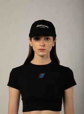 Earthling 黑色红色黄色刺绣logo棒球帽鸭舌帽