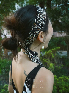 脉轮系列 艺术染 WhereWhere原创手工蜡染飘带发带丝巾 飘带