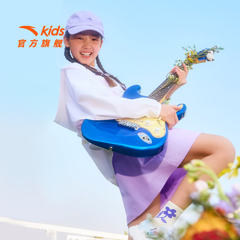 【618抢先购】安踏儿童女大童短裙 2026 夏工装短裤透气百搭