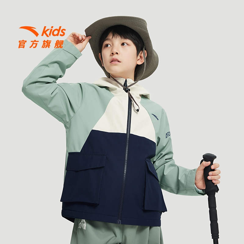 安踏儿童厚秋三防摇粒绒运动上衣