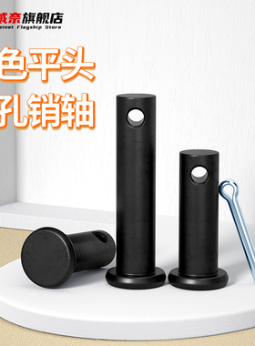 速发威奈GB88M黑色钉头带孔销轴圆柱带孔销平插销销24M6M8M10-M0