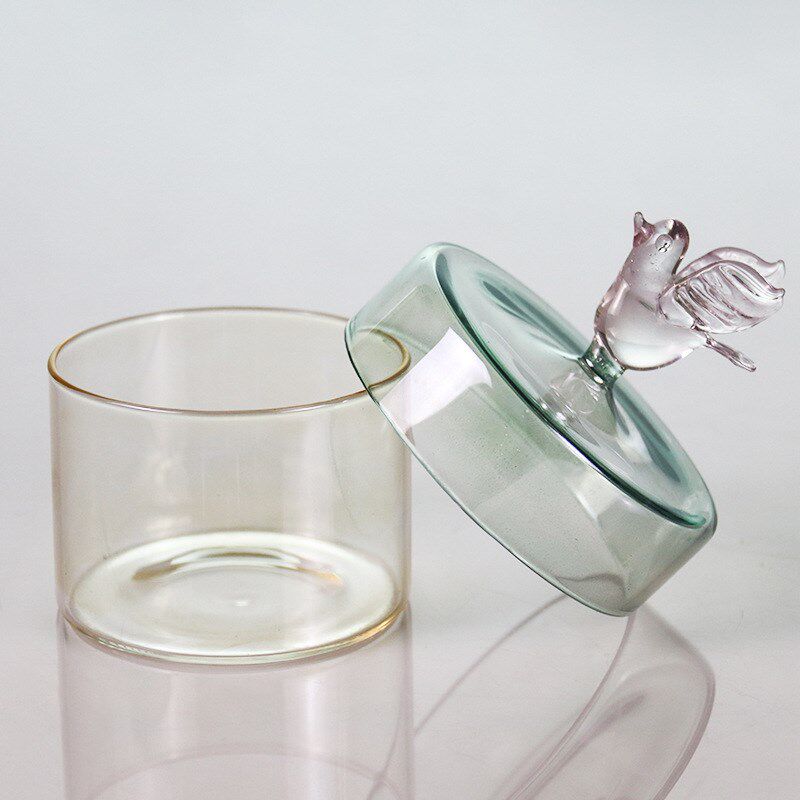 速发欧式小号玻璃盘糕水透明防尘罩盘果蛋甜品台创意婚家具摆件