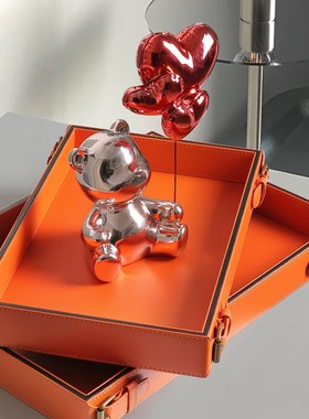 速发轻奢简约时尚玄盘收纳托首多功能化妆品关饰整理盒