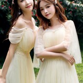 速发枫妹伴娘服仙0质2气25春款 大气姐彩团合唱演出聚会礼