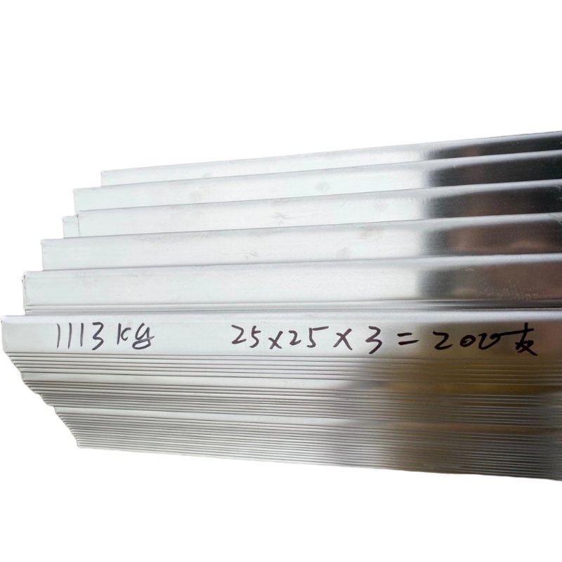 速发销厂促04不锈钢双面抛打面角钢角铁货架404022mm6米1支可光孔