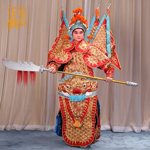 速发全龙戏装 京剧戏服戏剧武曲演戏服装出生武将大靠 全金男靠