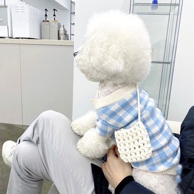 速发秋犬装针织毛衣美博贵宾泰迪比熊小型幼冬雪纳瑞猫咪衣服