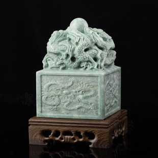 速发贵州翠玉九故传国玉玺龙宫始皇玉印摆件乾隆玉玺客厅装饰品