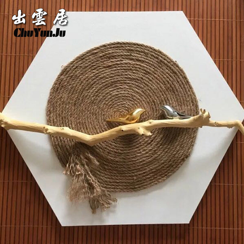 速发V3FP天然树枝小鸟树脂装饰立体壁挂架子站棍墙面上装饰画摆件