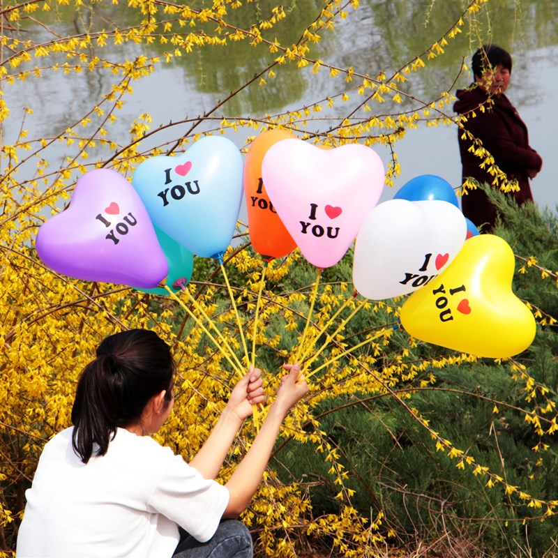 速发加厚爱心形气球结婚庆房布置生日派对活动装饰求婚桃心形批發