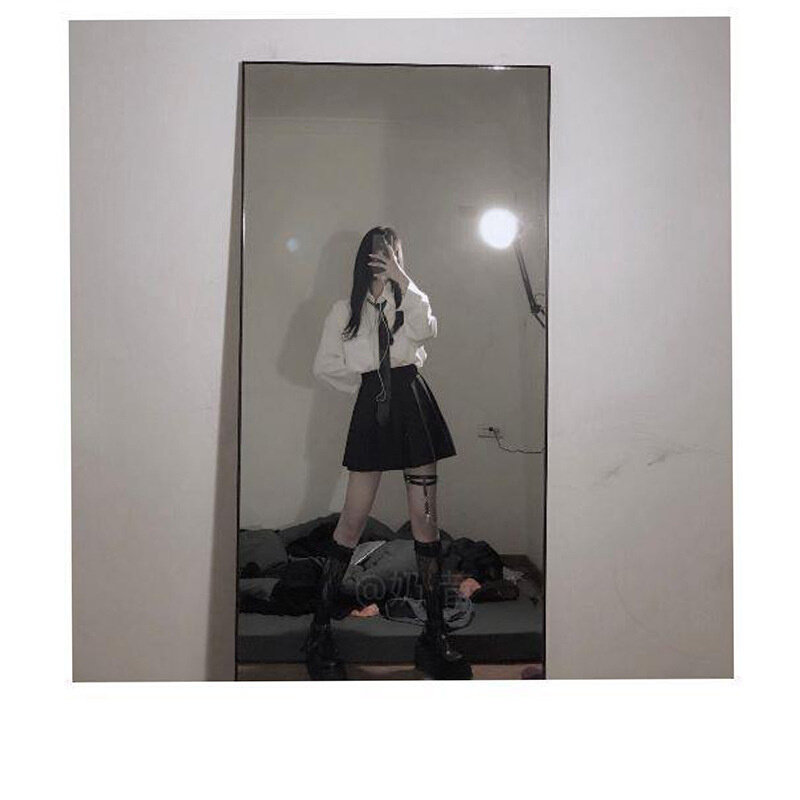高货单/套装女春2024新款韩版学生休闲宽松印花衬衫+百褶短裙两件
