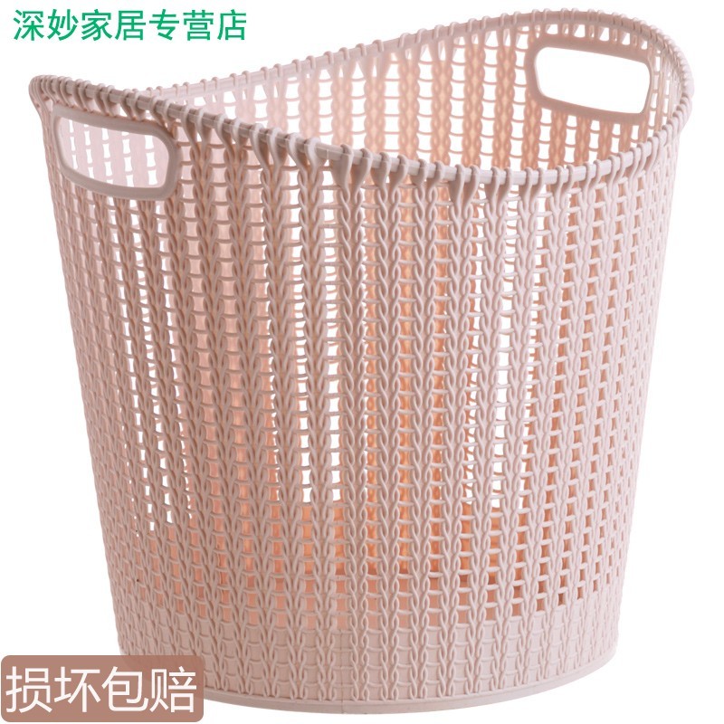 速发收大号收纳篮洗脏衣篮装衣物玩具特纳筐仿藤编浴室】澡篮子塑