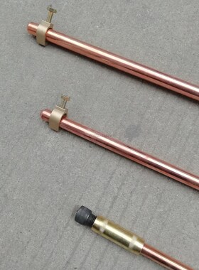 速发02.54镀铜接地棒 防雷接地五金铜棒钢接地包 接地桩/极14.2