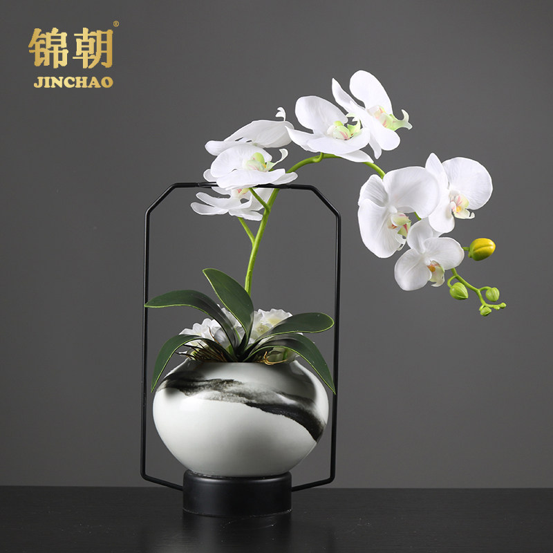 速发新中式陶瓷摆件样板房售厅处玄关电视柜客楼书房饰装软工艺品