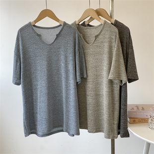 速发简约针织衫T恤夏舞薄款季蹈服弹力针织练功瑜伽服大码上衣