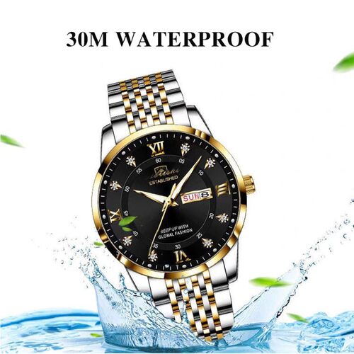 速发wWatches Stle Steel  atch Lumious Qutz rWistwatch