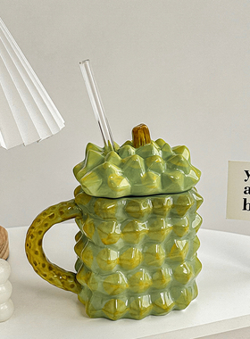 速发创意榴莲礼玩稀奇古怪搞怪杯子陶瓷杯生生日潮用实物男生