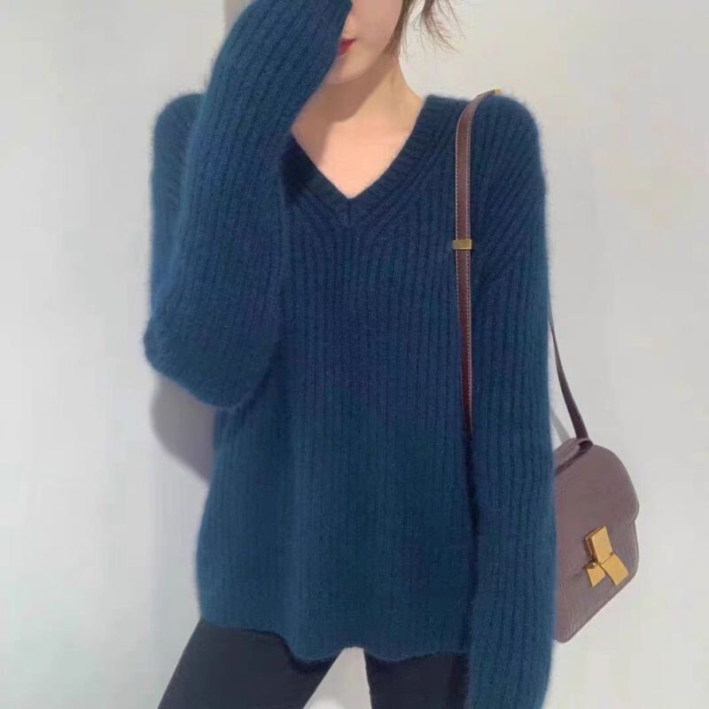 高货毛衣女新款针织衫套头宽松慵懒风外穿百搭春秋季长袖韩版上衣