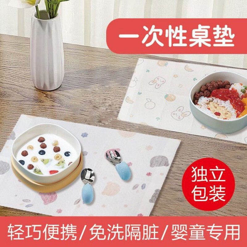 速发一次性餐垫儿童食品级独立包装宝宝外出便携吃饭桌垫免洗隔油图片