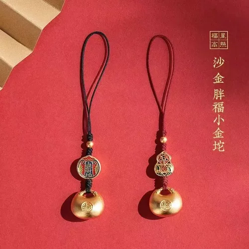 【纯手工制作】古法沙金铜小胖