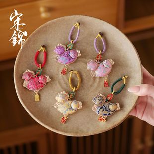 【寺庙同款】爆款宋锦小马小马挂件新中式挂坠马上有钱马年马上来