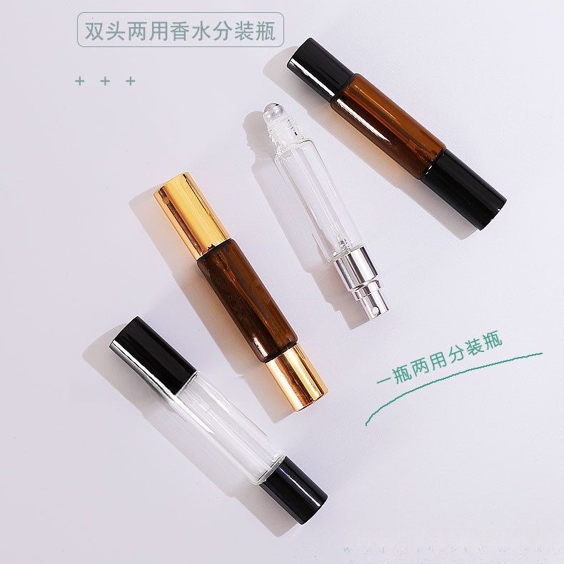 双头分装瓶喷雾手动细腻滚珠流畅易清洗小巧便携香水花露水分装瓶