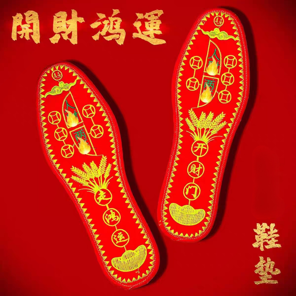 2025蛇年本命年五帝钱开金库鞋垫