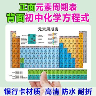 初高中化学元素周期表卡片化学方程式公式大全元素周期表挂图墙贴