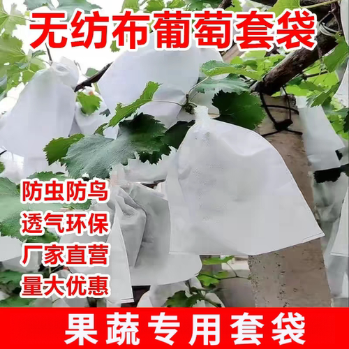 无纺布葡萄套袋防虫防鸟防雨水果通用专用袋露天葡萄透气保护套袋