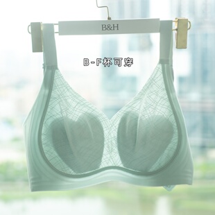 自在大码平价内衣无钢圈内衣爱心杯大胸显小无痕收副乳