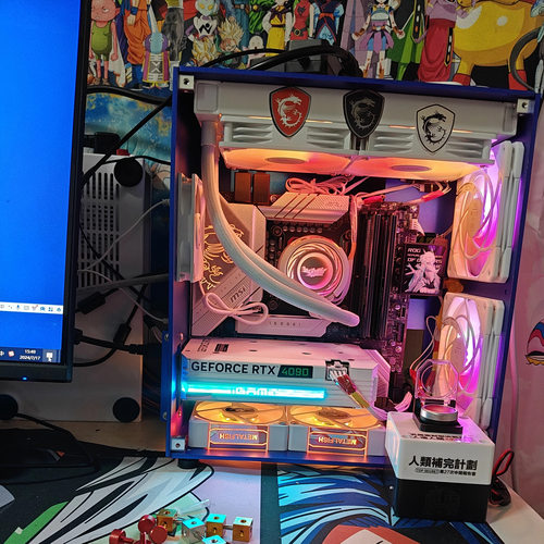 定制加工铝合金机箱 4mm厚度 蓝色 直插机箱 matx主板 240水冷