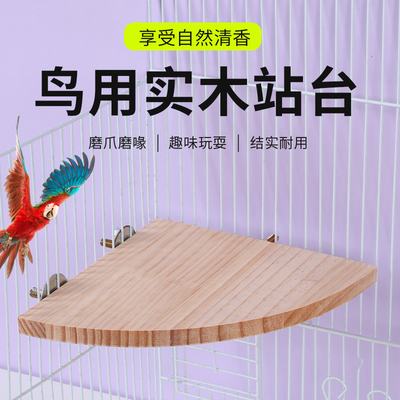 鸟玩具 鹦鹉扇形站台 鸟笼用品 仓鼠跳板休息平台 鸟笼配件