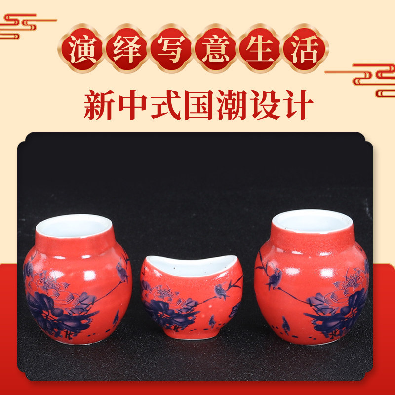 鸟食杯鸟笼配件鸟食槽水杯饮水器包邮粗瓷画眉碗画眉鸟瓷罐瓷碗