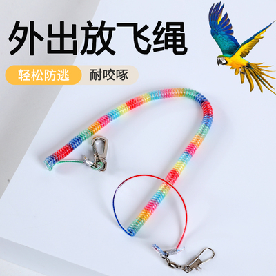 鹦鹉放飞绳脚环活扣脚链不伤脚鸟链子外出遛鸟牵引绳玄凤虎皮牡丹