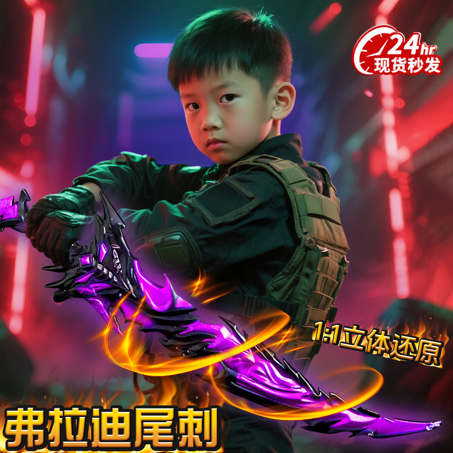 2025新款弗拉迪尾刺玩具和平精英游戏周边武器模型道具儿童男孩