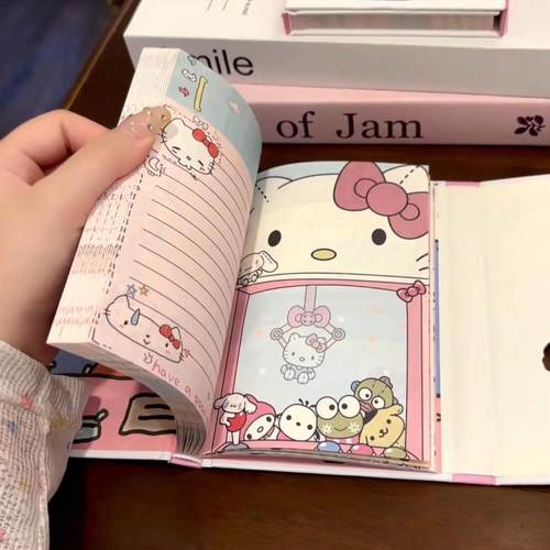 凯蒂猫笔记本少女心可爱高颜值手账本日记本2025新款日程本小学生便携本子一日一页学习文具女孩儿童学习用品