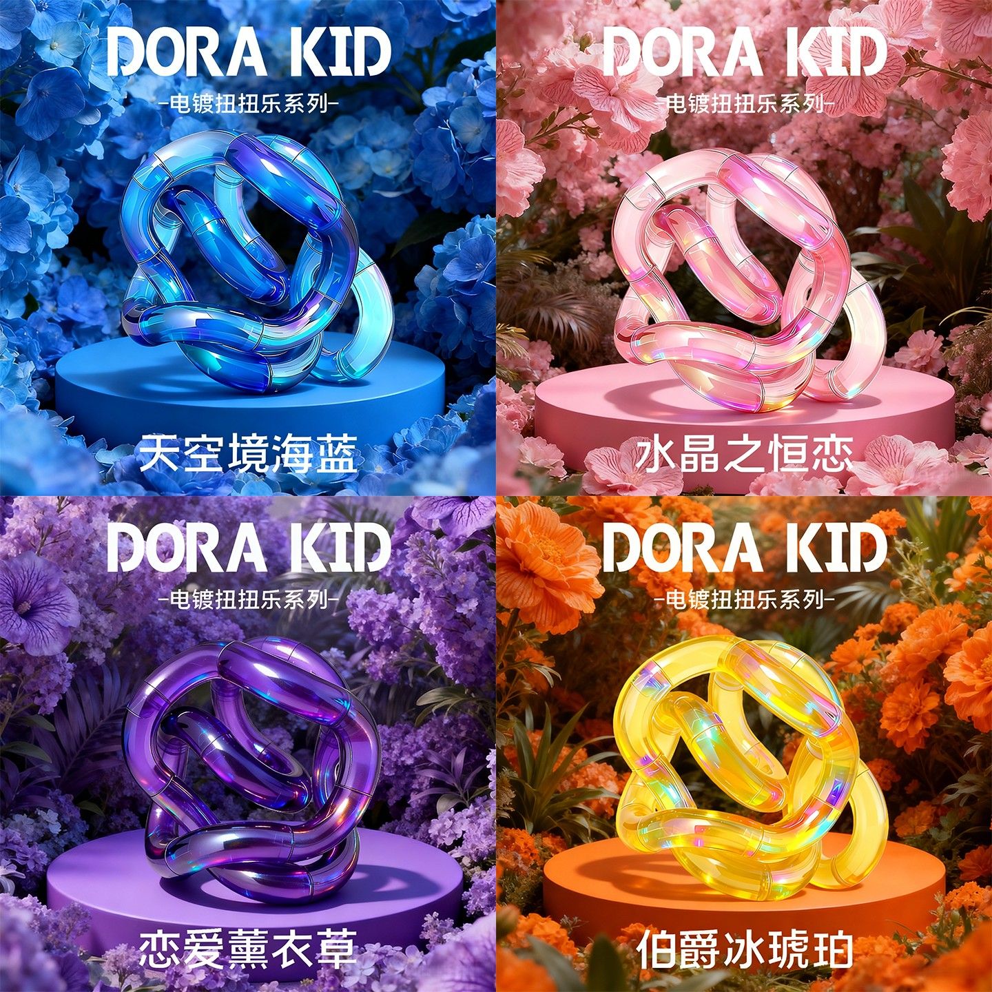 小红书同款七彩扭扭乐ADHD手指焦虑症缓解压力解压玩具专注力训练