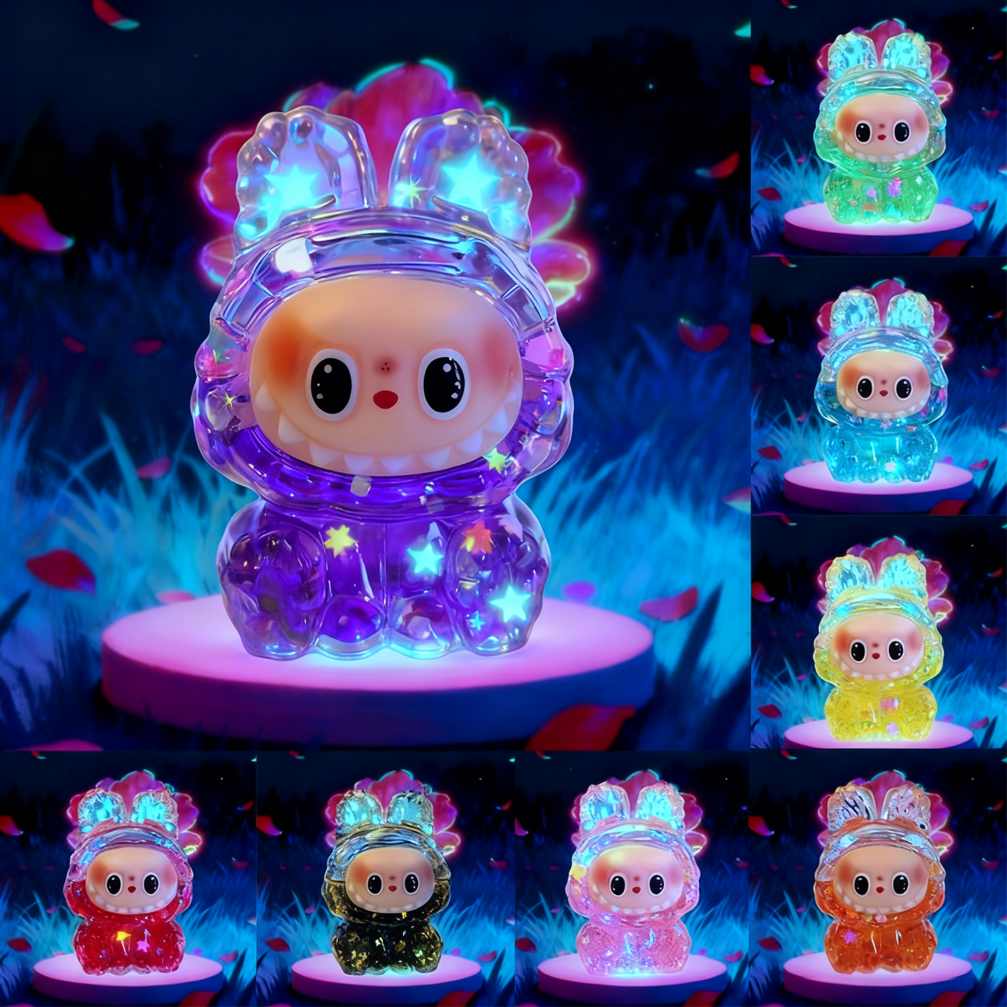 绝美夜光拉布布流沙摆件儿童玩具2025火爆玩具爆闪仿真动物摆件女